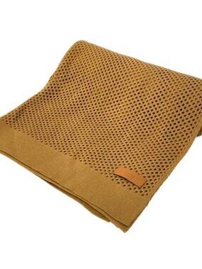 HERMES Maile Fillet Brown Cashmere Scarf